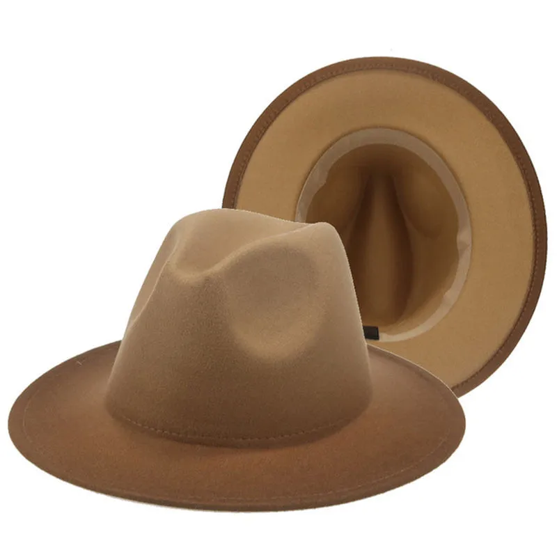 Men's Gradient Felt Fedoras | Popular Male Apparel and Accessories