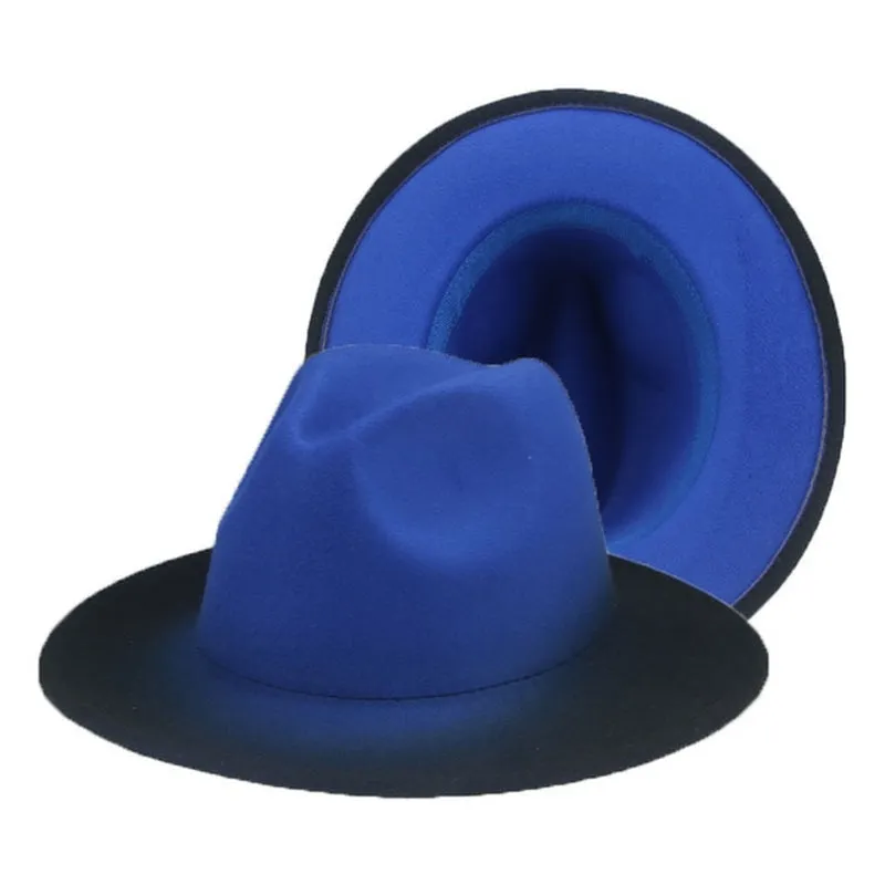 Men's Gradient Felt Fedoras | Popular Male Apparel and Accessories