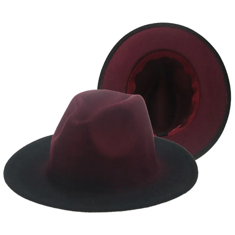 Men's Gradient Felt Fedoras | Popular Male Apparel and Accessories