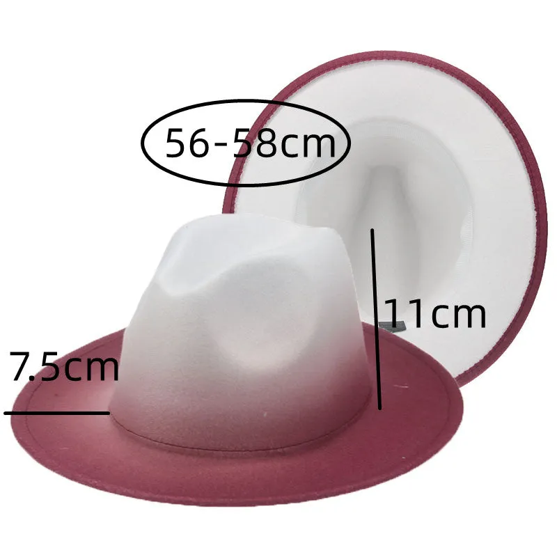 Men's Gradient Felt Fedoras | Popular Male Apparel and Accessories