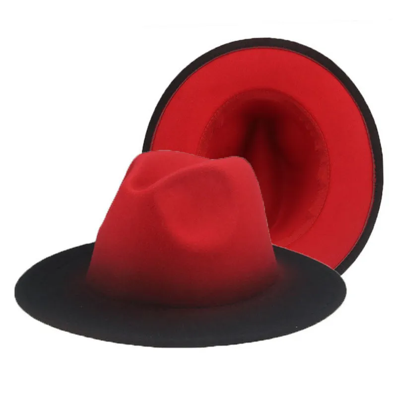 Men's Gradient Felt Fedoras | Popular Male Apparel and Accessories