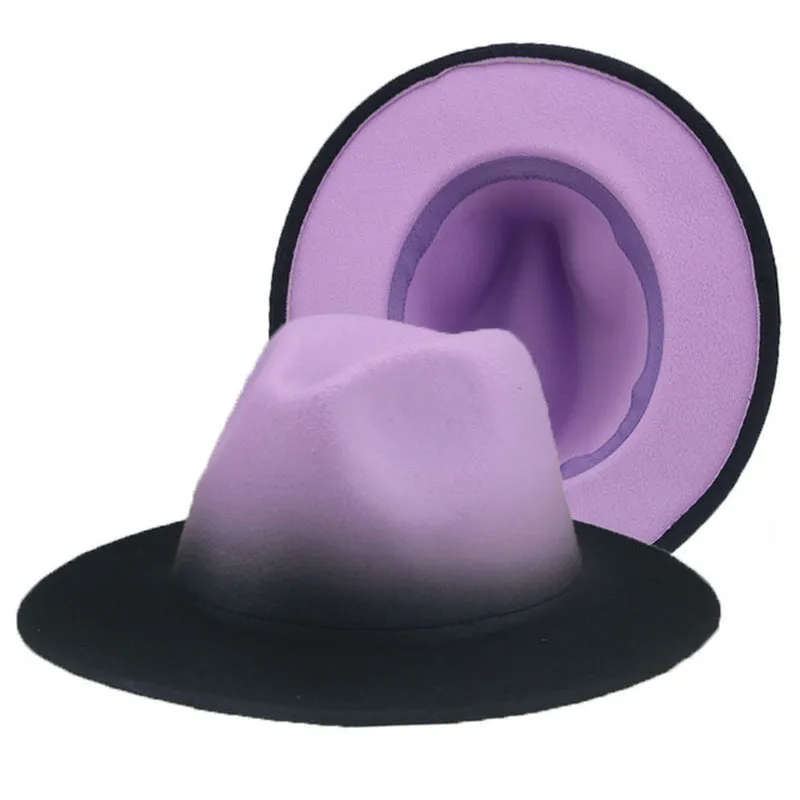 Men's Gradient Felt Fedoras | Popular Male Apparel and Accessories