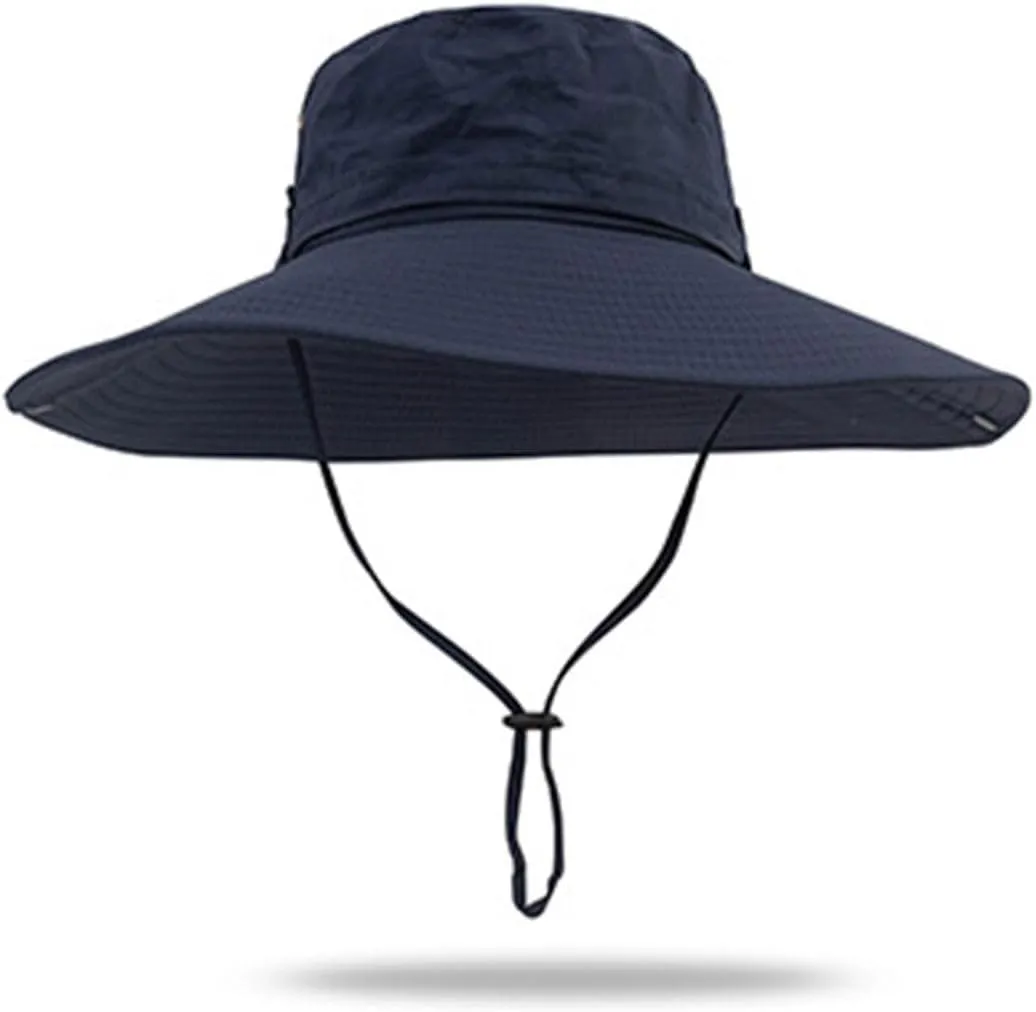 Men's Western Hat Summer Safari Hat Sun Protection Wide Brim Winter Metal Fishing Camping Classic Travel Cap