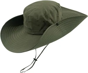 Men's Western Hat Summer Safari Hat Sun Protection Wide Brim Winter Metal Fishing Camping Classic Travel Cap