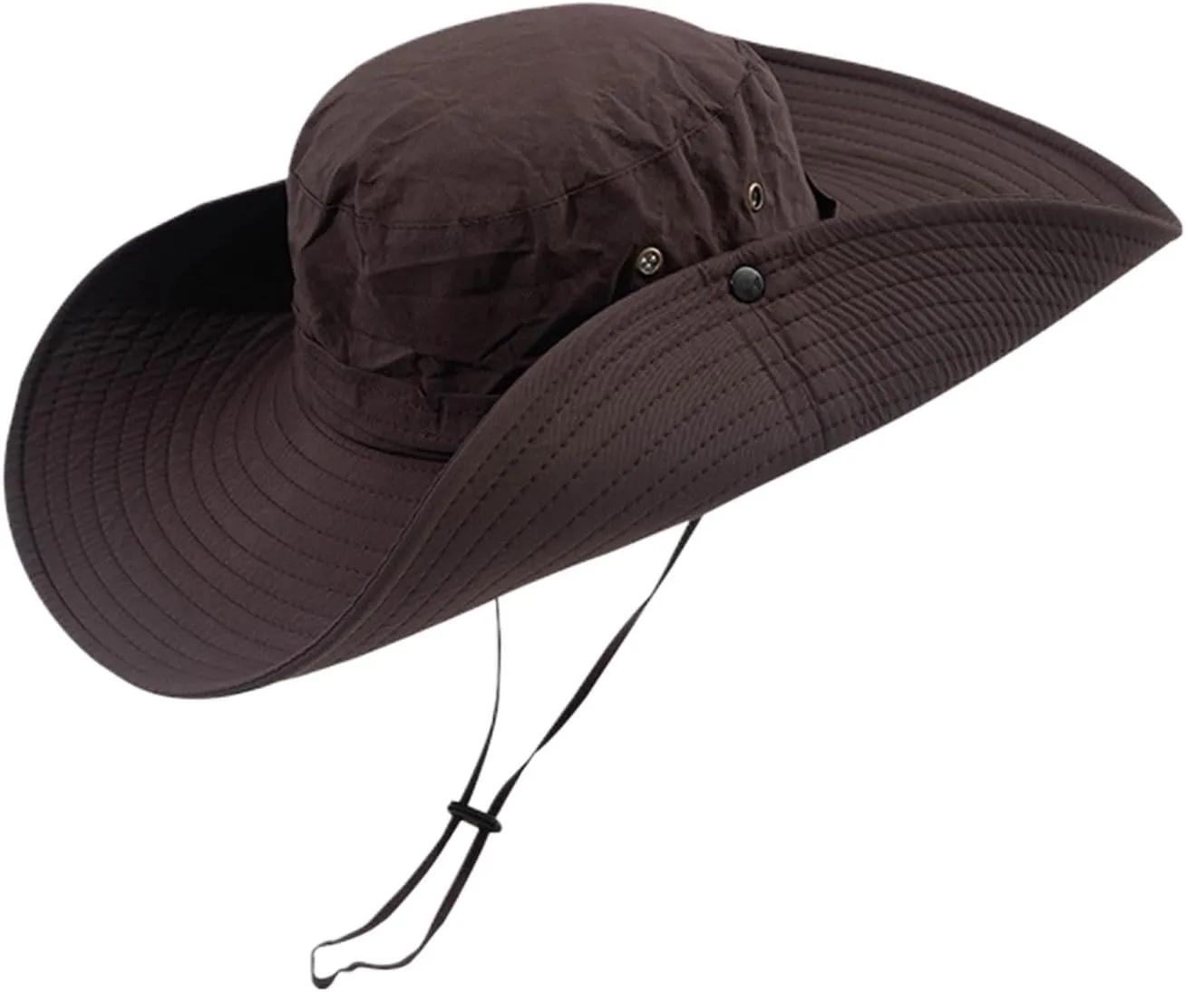 Men's Western Hat Summer Safari Hat Sun Protection Wide Brim Winter Metal Fishing Camping Classic Travel Cap