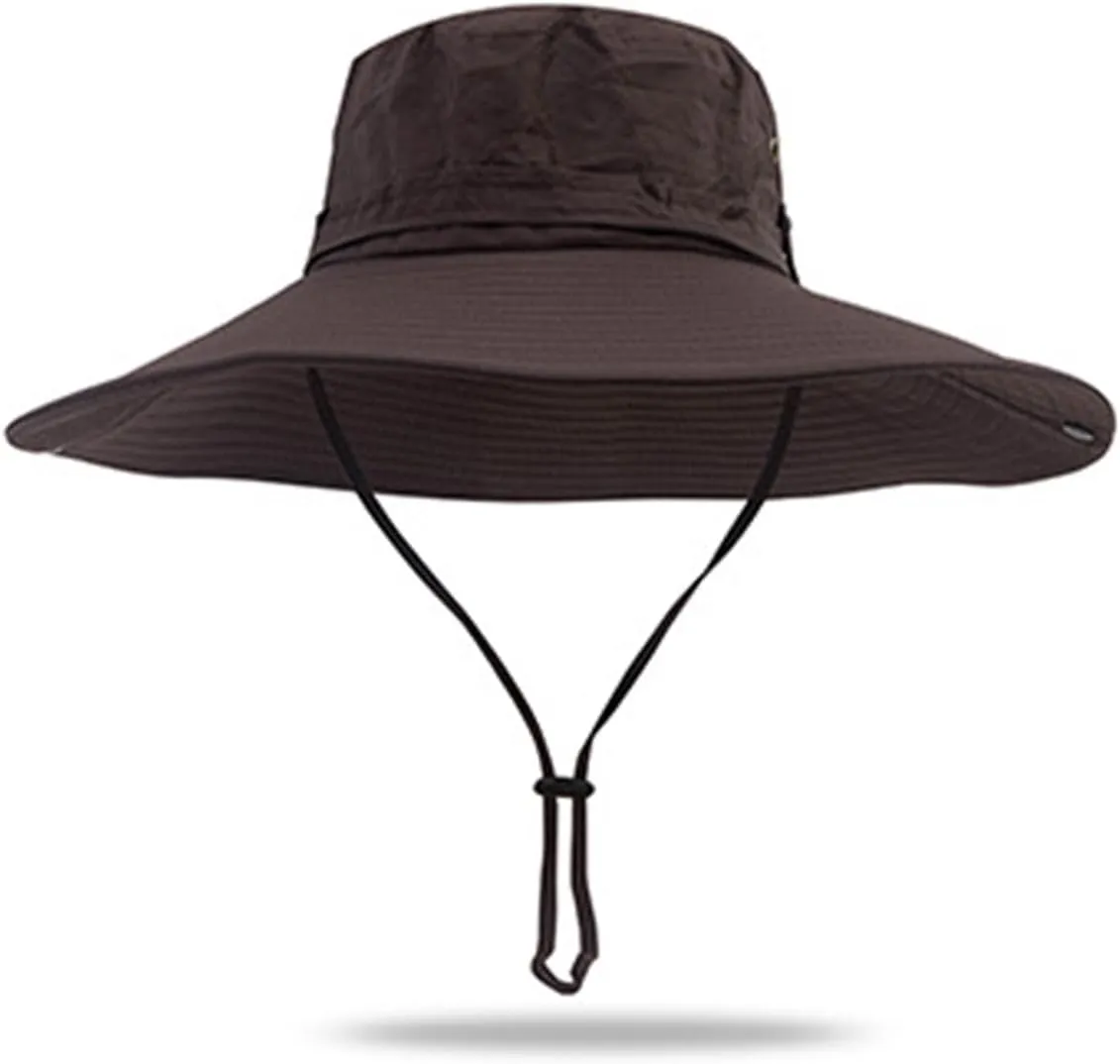 Men's Western Hat Summer Safari Hat Sun Protection Wide Brim Winter Metal Fishing Camping Classic Travel Cap