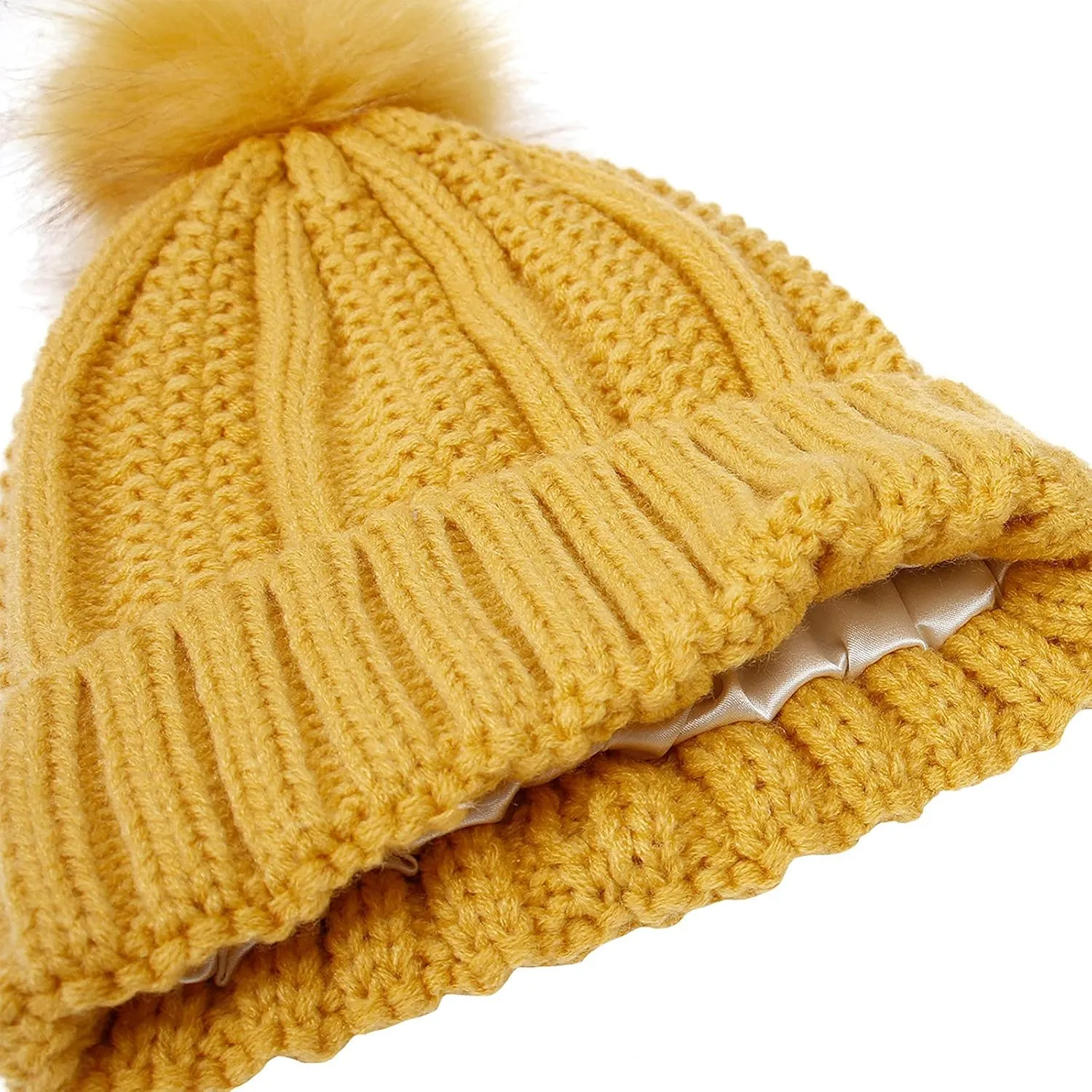 Men's Winter Beanie Hats for Men Women, Women's Knit pom Beanie Warm Cozy Knitted Cuffed Cap Camo Patch Beanie