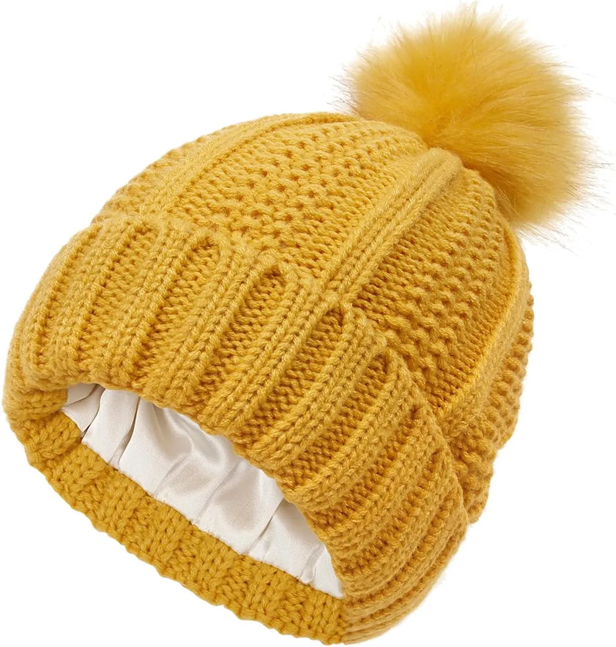 Men's Winter Beanie Hats for Men Women, Women's Knit pom Beanie Warm Cozy Knitted Cuffed Cap Camo Patch Beanie