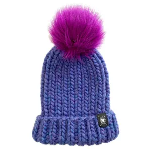 Merino Folded Brim Faux Fur Beanie