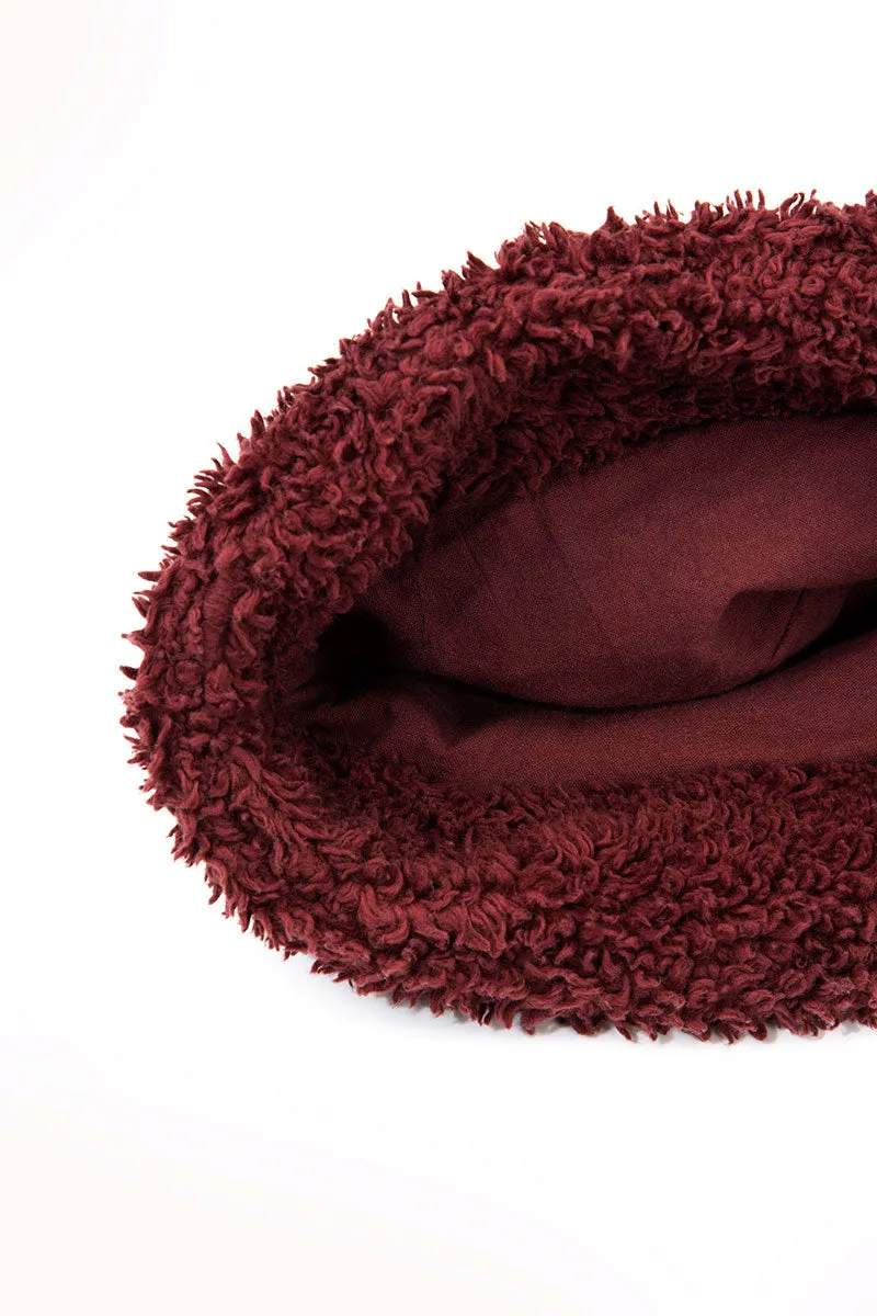 Merlot Teddy Cotton Bucket Hat