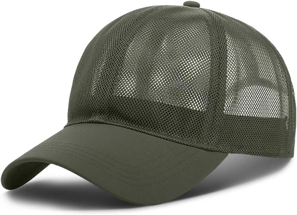 Mesh Baseball Cap Breathable 𝗖ooling Unstructured Quick-Dry Adjustable Casual Outdoor Trucker Hats Men Women