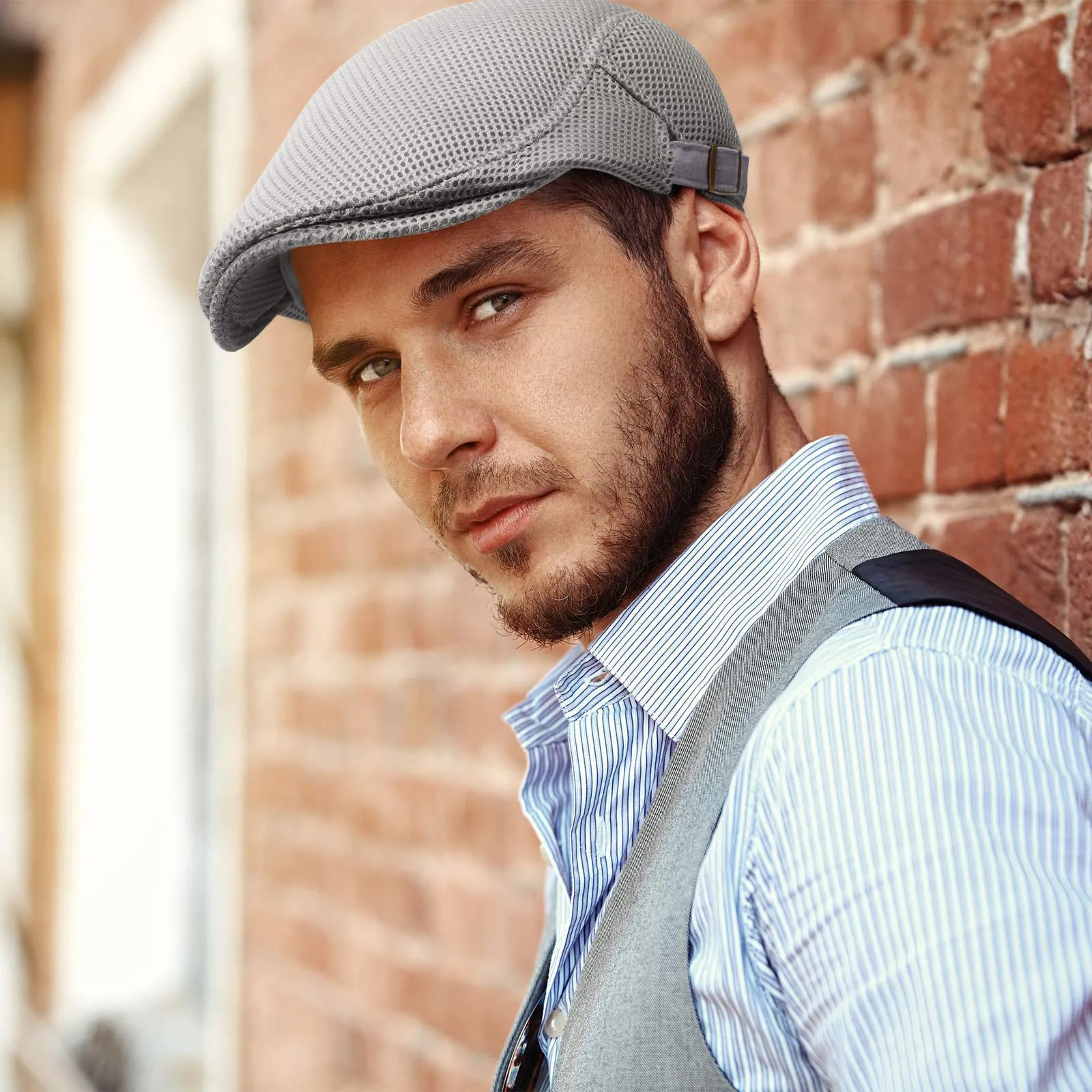 Mesh Breathable Adjustable Beret Cap