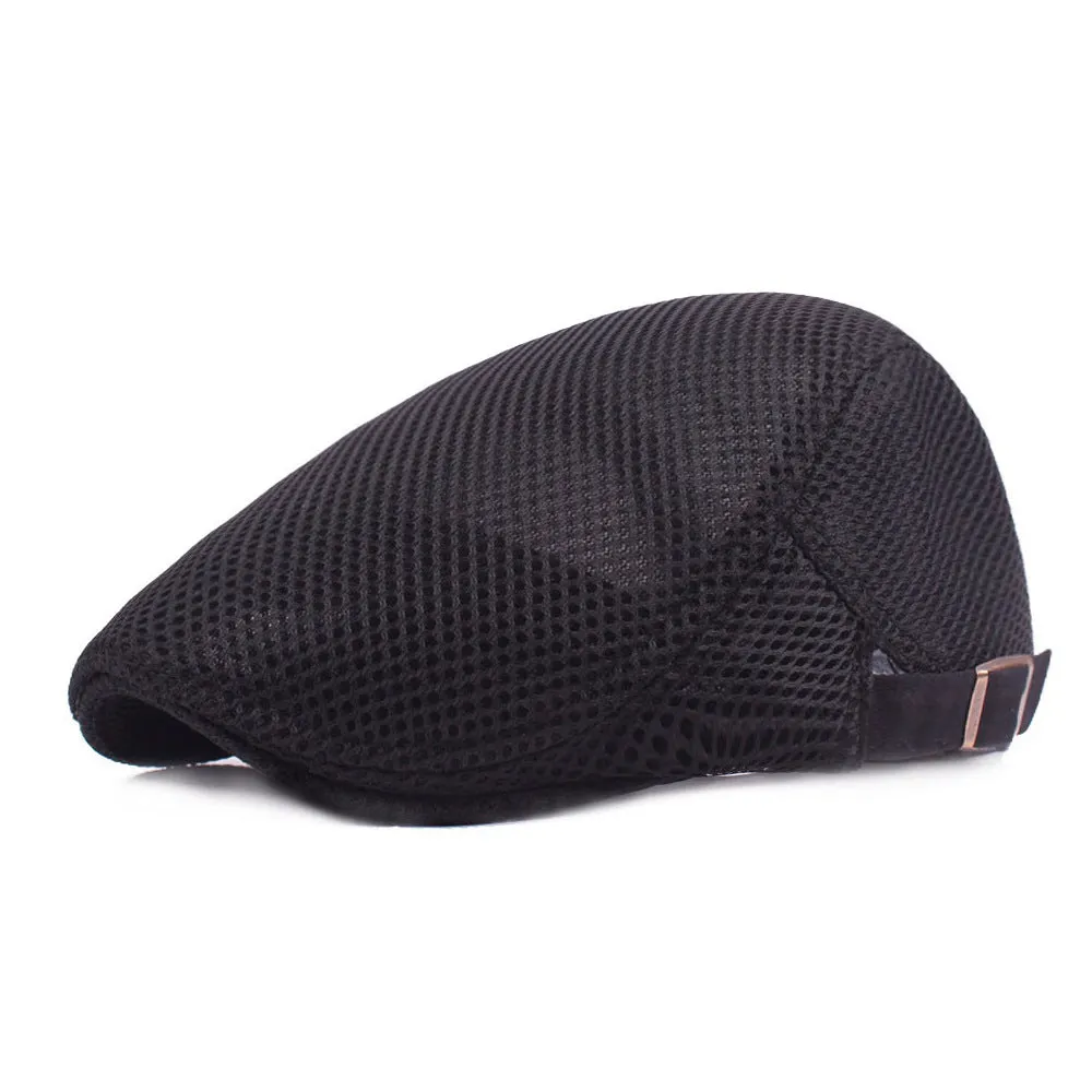 Mesh Breathable Adjustable Beret Cap