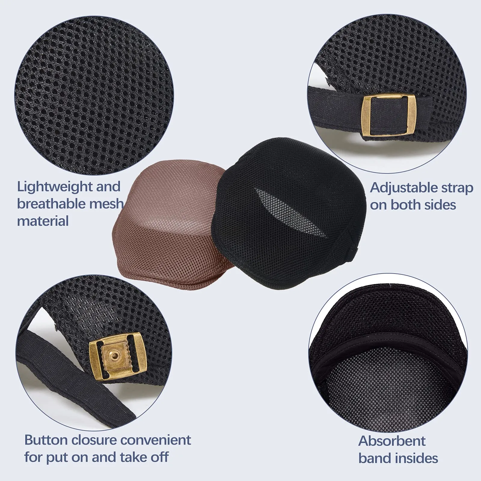 Mesh Breathable Adjustable Beret Cap