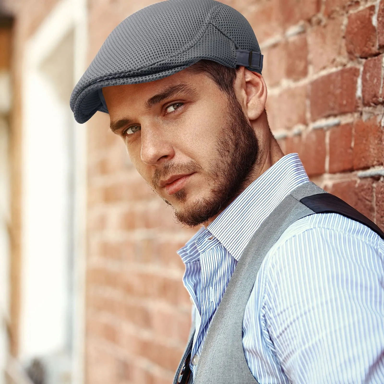 Mesh Breathable Adjustable Beret Cap