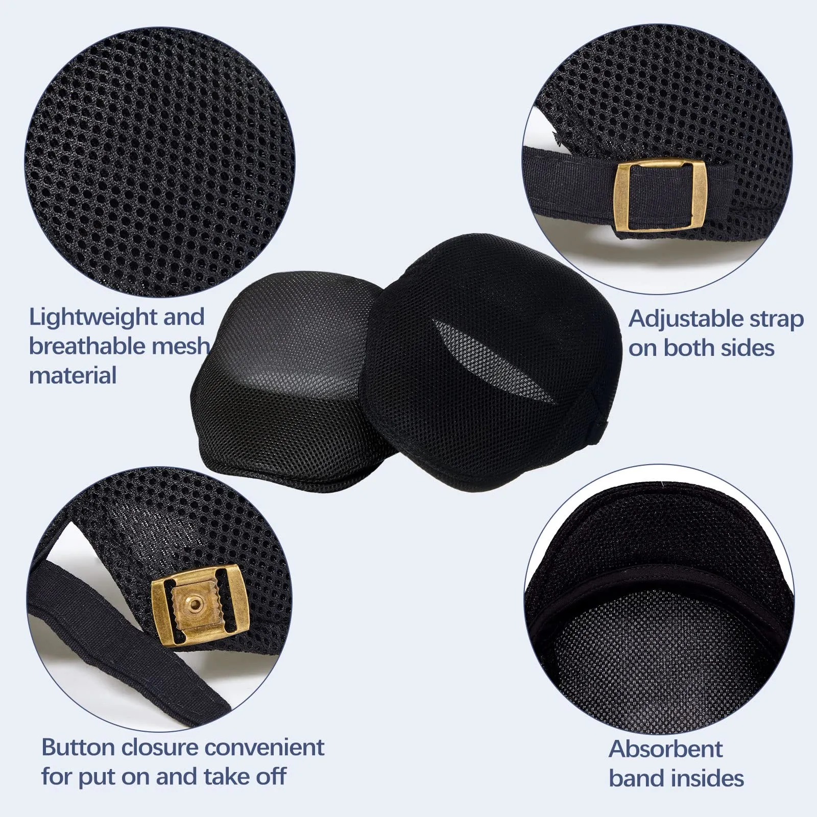Mesh Breathable Adjustable Beret Cap