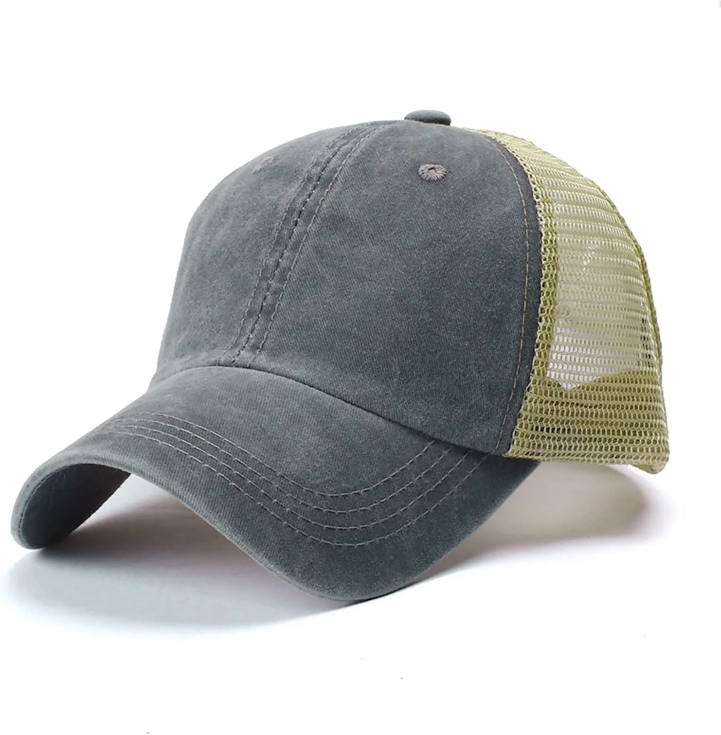 Mesh Plain Adjustable Dad Hats Cap for Men Women Baseball Caps Driving Cap Black Polo Snapback Blank Breathable Low Profile