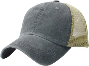 Mesh Plain Adjustable Dad Hats Cap for Men Women Baseball Caps Driving Cap Black Polo Snapback Blank Breathable Low Profile