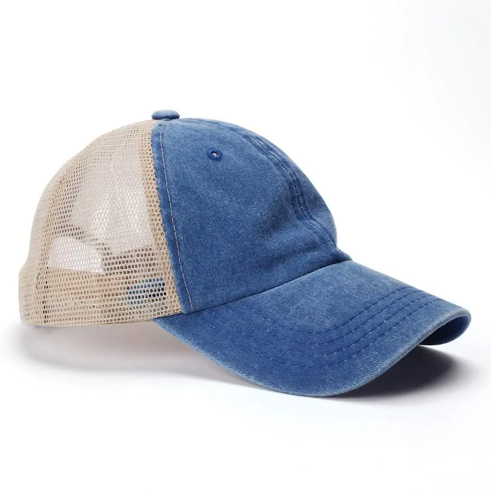 Mesh Plain Adjustable Dad Hats Cap for Men Women Baseball Caps Driving Cap Black Polo Snapback Blank Breathable Low Profile