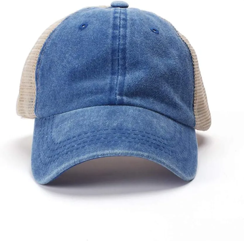 Mesh Plain Adjustable Dad Hats Cap for Men Women Baseball Caps Driving Cap Black Polo Snapback Blank Breathable Low Profile