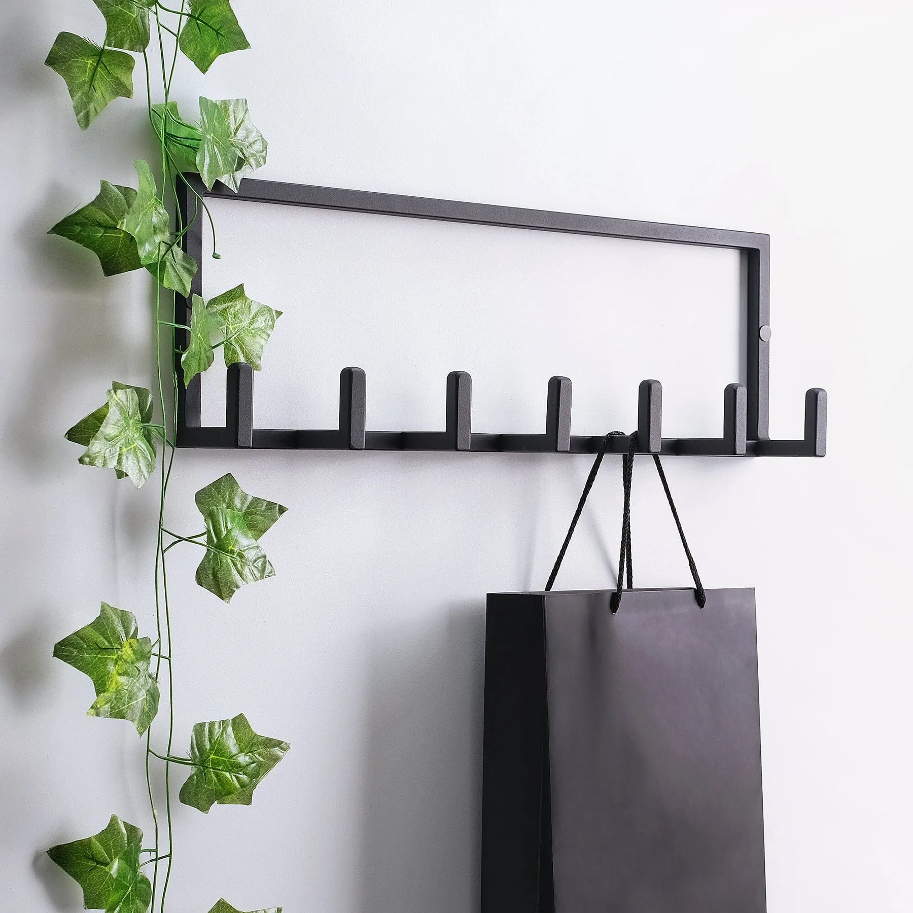 Metal Coat Rack Wall Mounted – Multi-Hook Hanging Rack for Coats, Bags & Hats – Easy Install, Rust-Resistant, Indoor & Outdoor Use