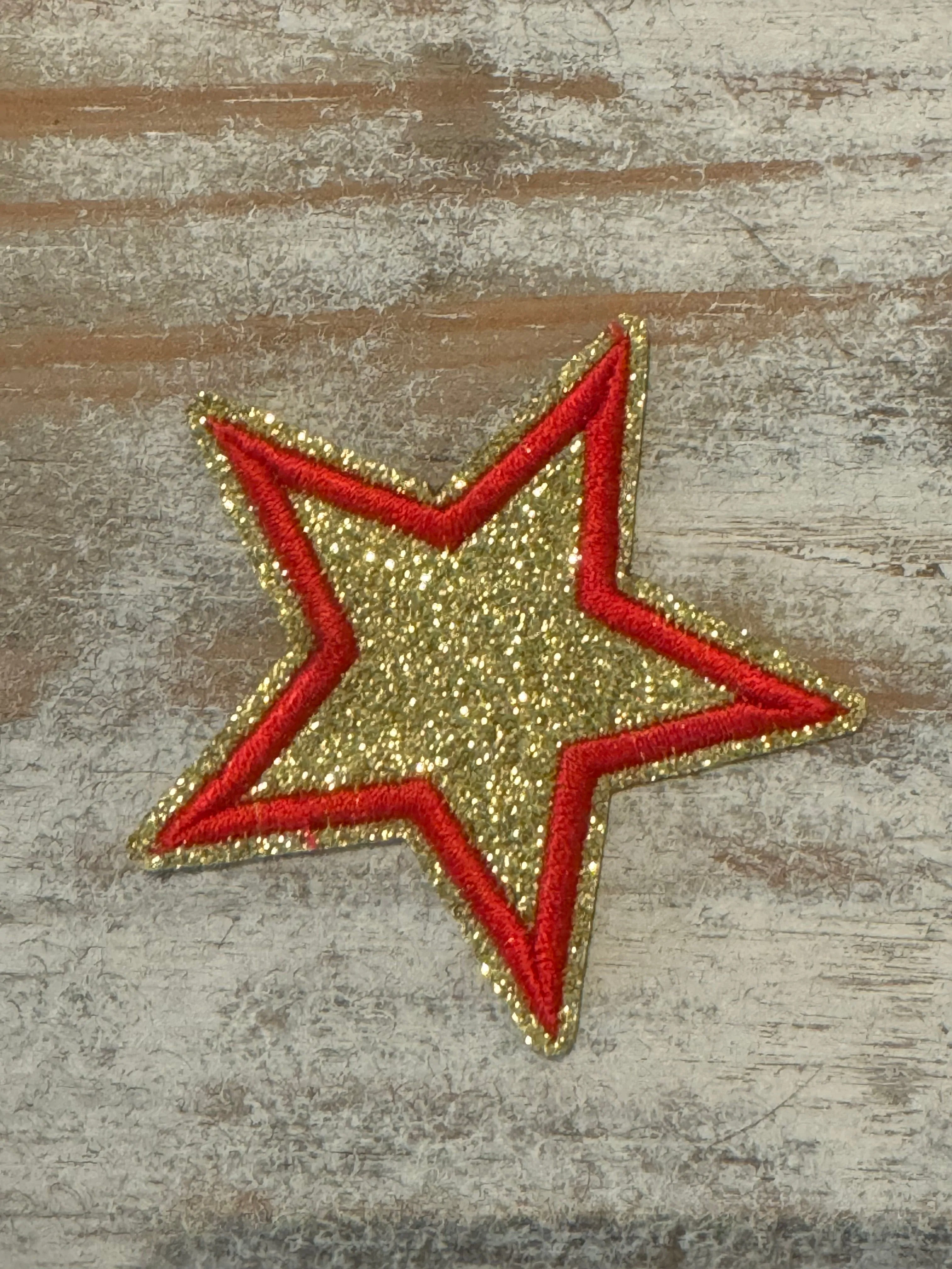 Metallic Star Iron On Patches