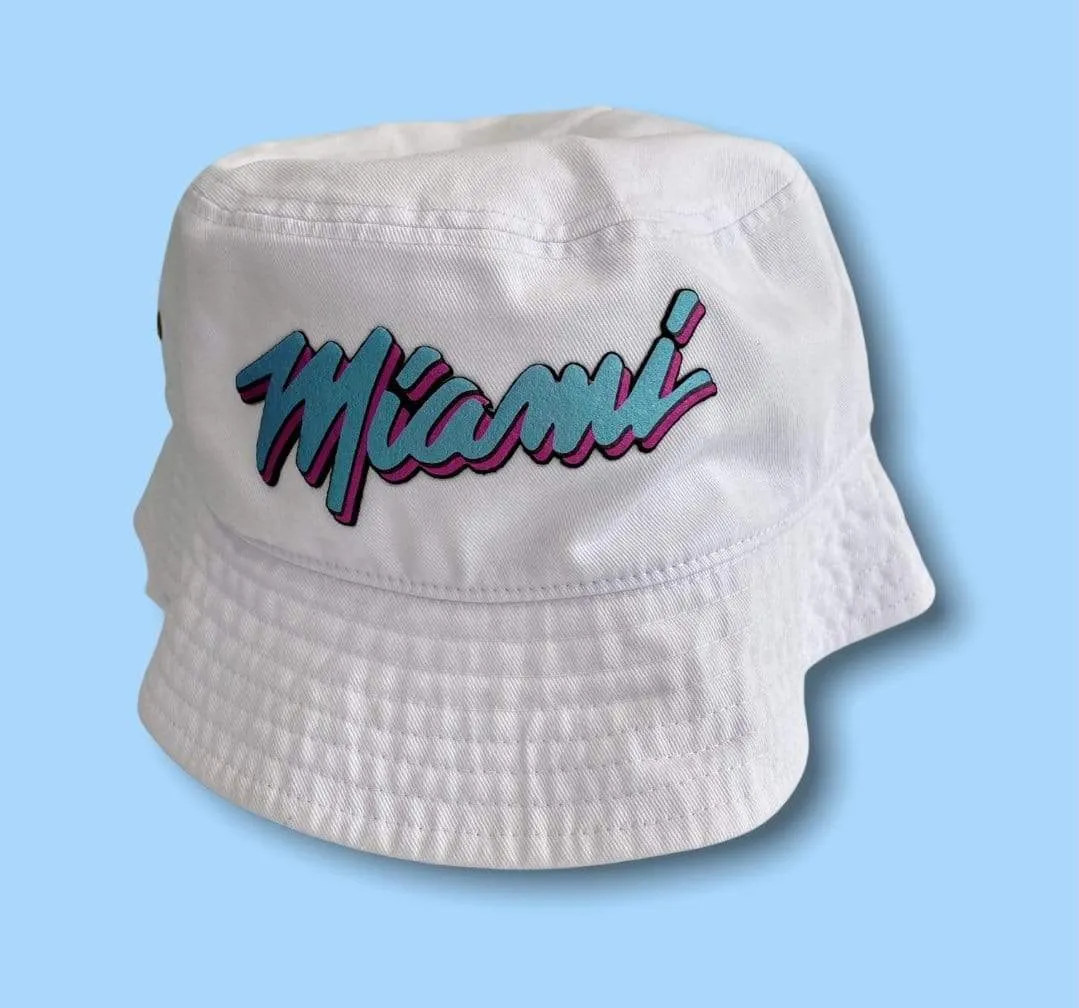 Miami Metallic Bucket Fitted Hat