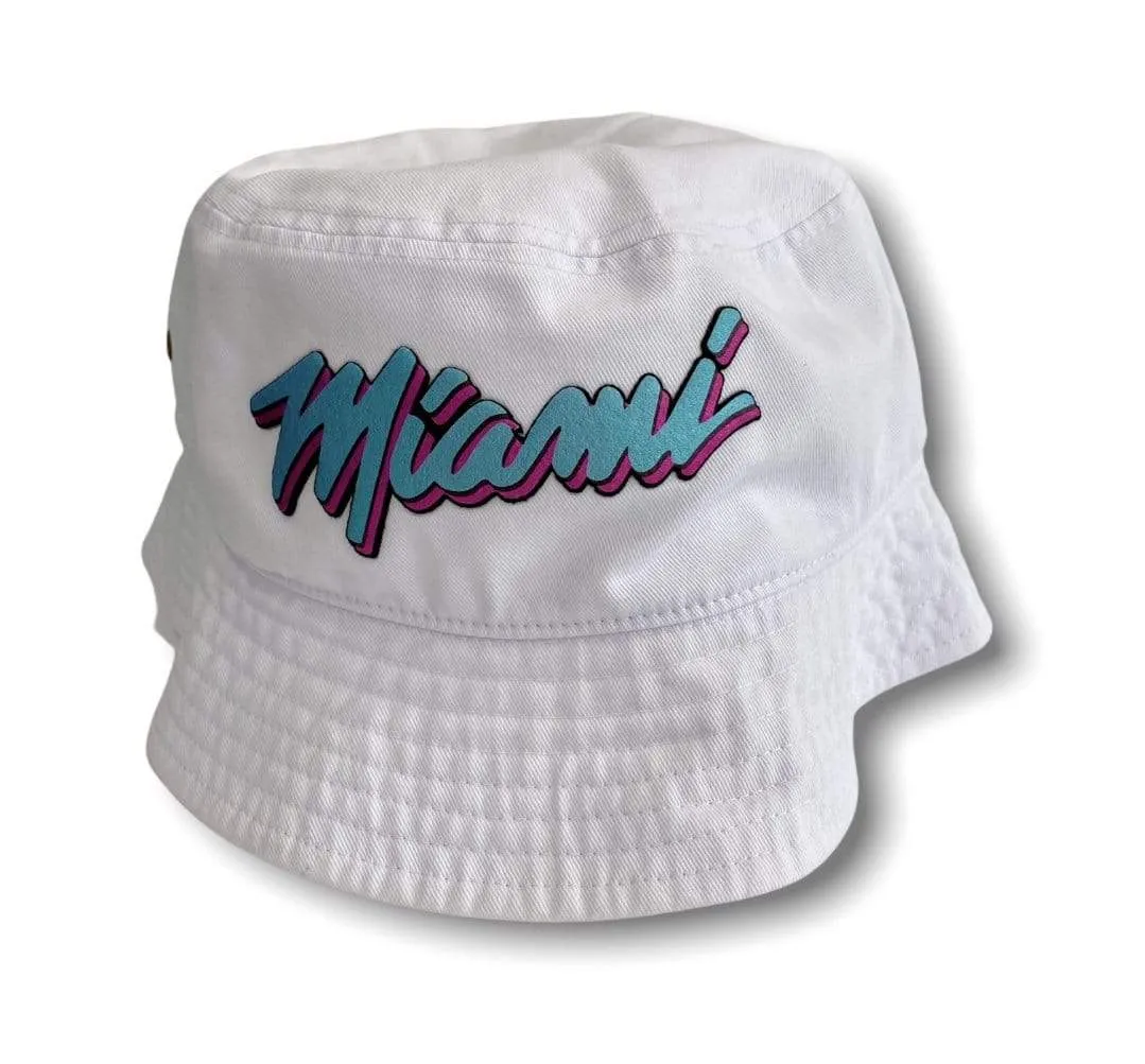 Miami Metallic Bucket Fitted Hat