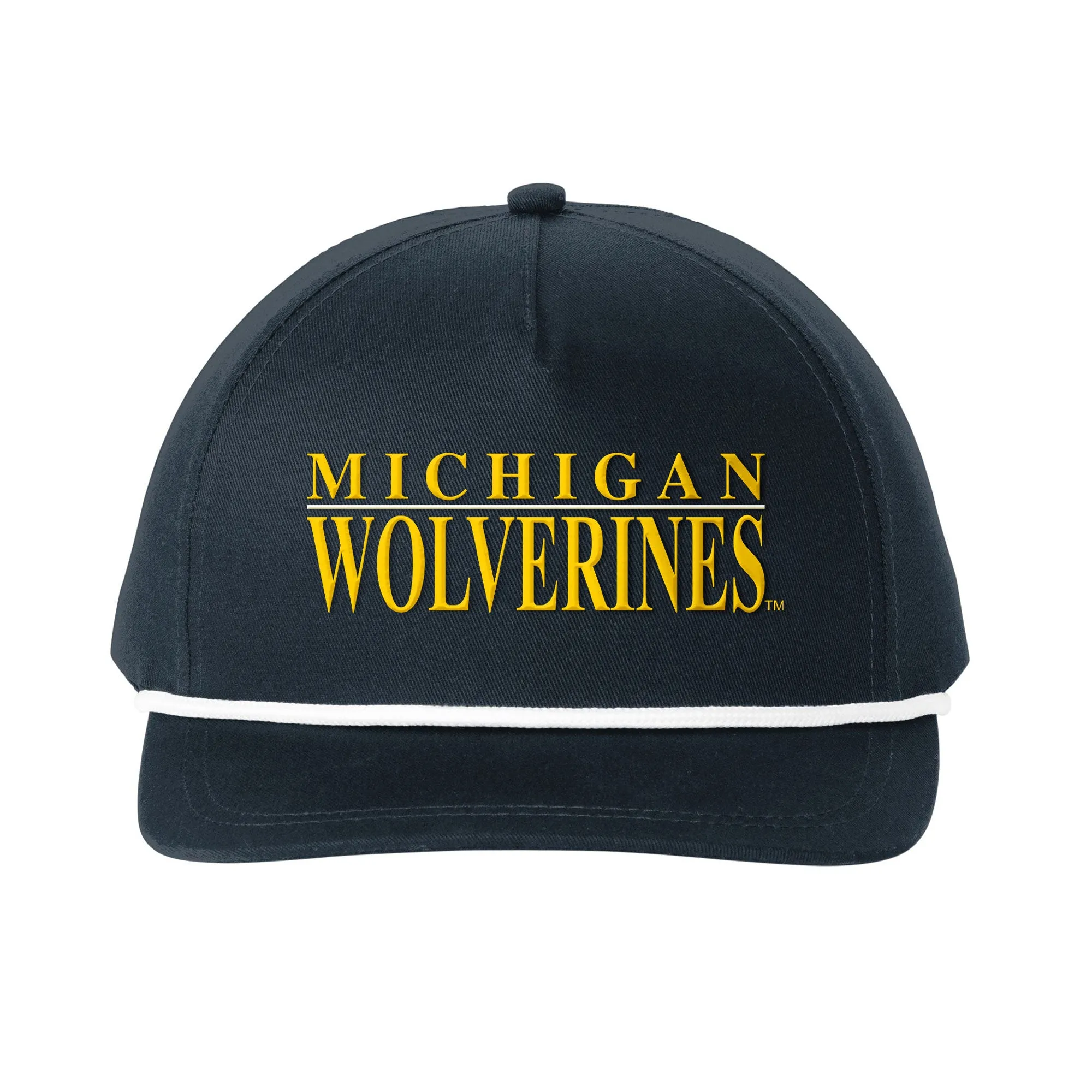 Michigan Headline EMB Snapback 5-Panel Rope Hat