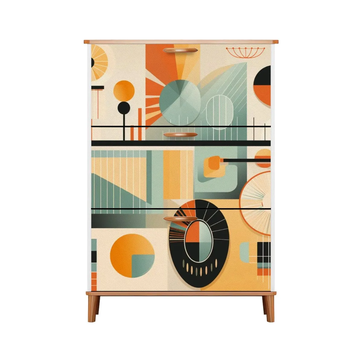 Mid Century Modern Bauhaus Designed Shoe Cabinet