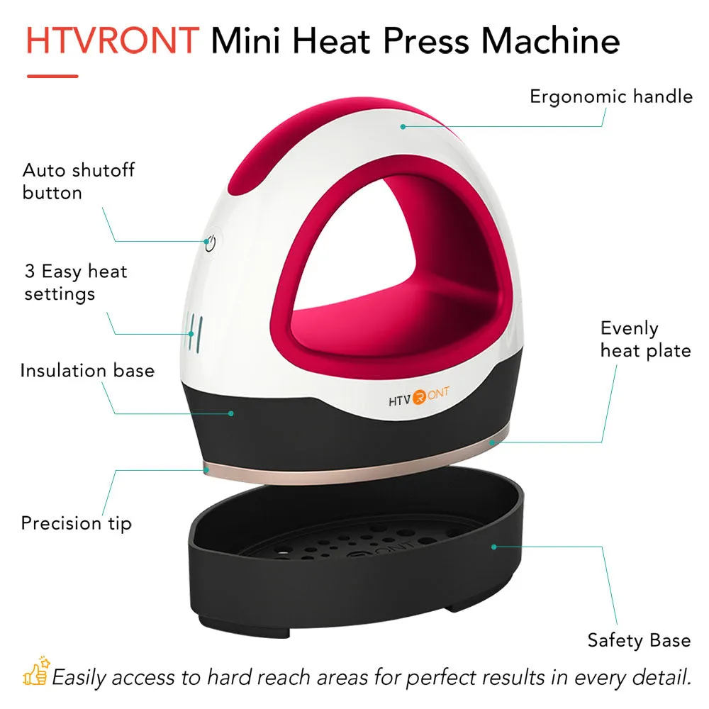 [Mini Heat Press Bundle] Mini Heat Press Machine   Sublimation & HTV Sheets Bundle ≥$60