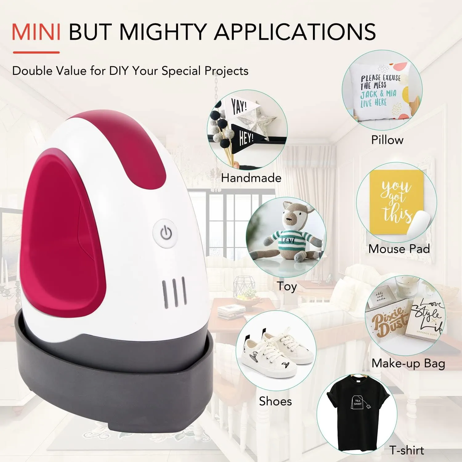 [Mini Heat Press Bundle] Mini Heat Press Machine   Sublimation & HTV Sheets Bundle ≥$60