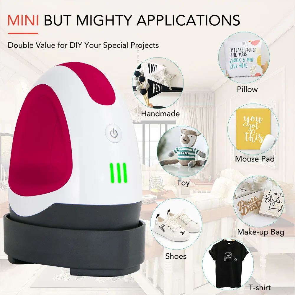 [Mini Heat Press Bundle] Mini Heat Press Machine   Sublimation & HTV Sheets Bundle ≥$60