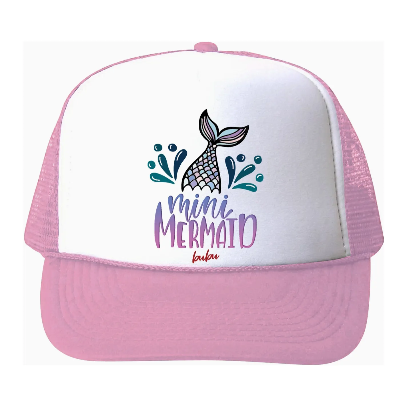 mini mermaid trucker hat | baby pink