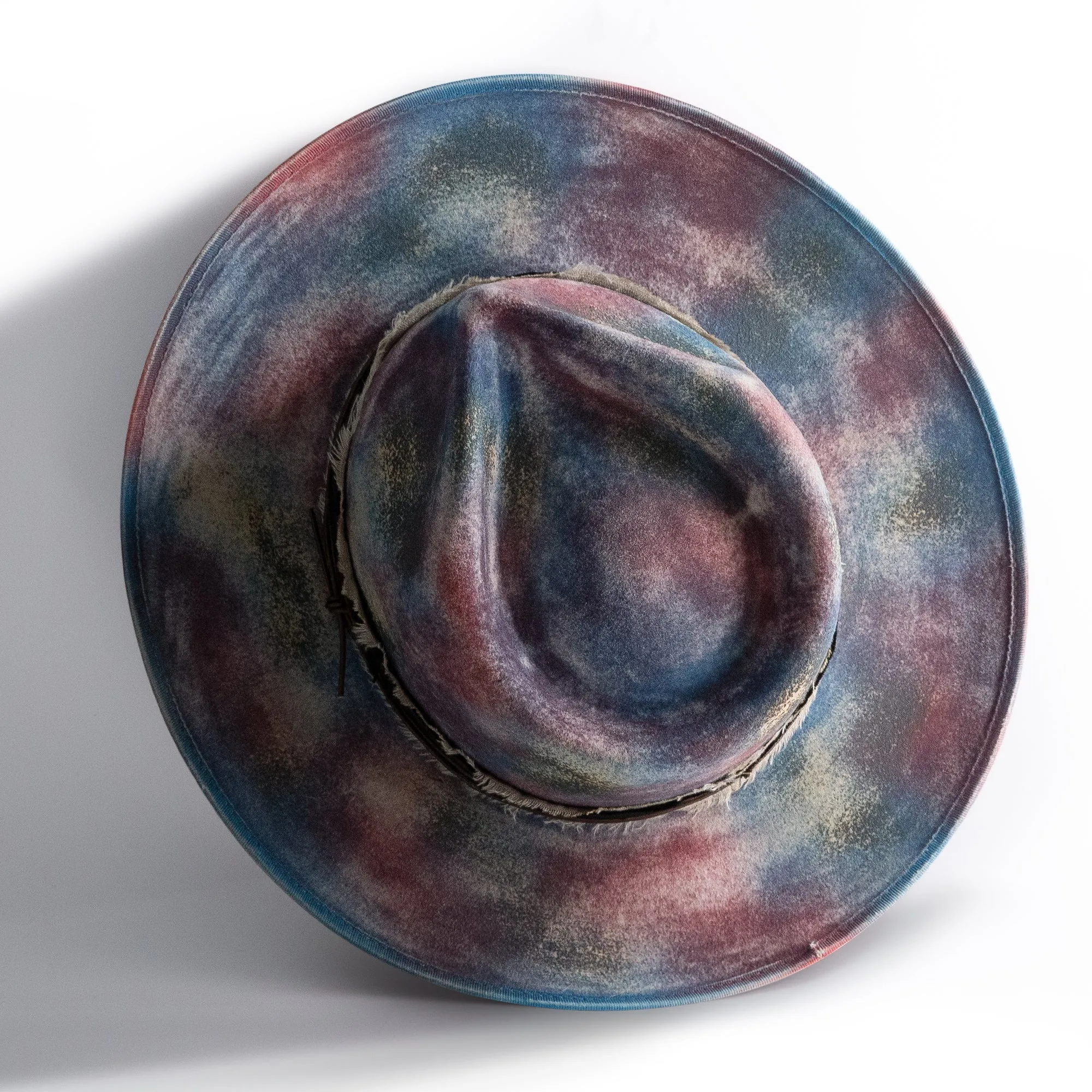 Mirage - Multicolor Distressed Old Fashion Stiff Fedora Hat