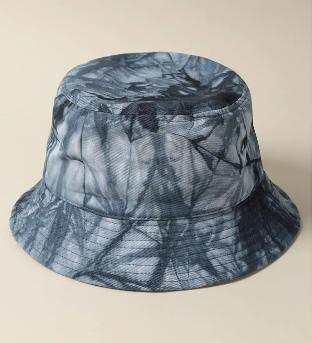 MIRMARU 100% Cotton Multicolored Tie Dye Packable Bucket Hat Trendy Lightweight Unisex Sun Cap