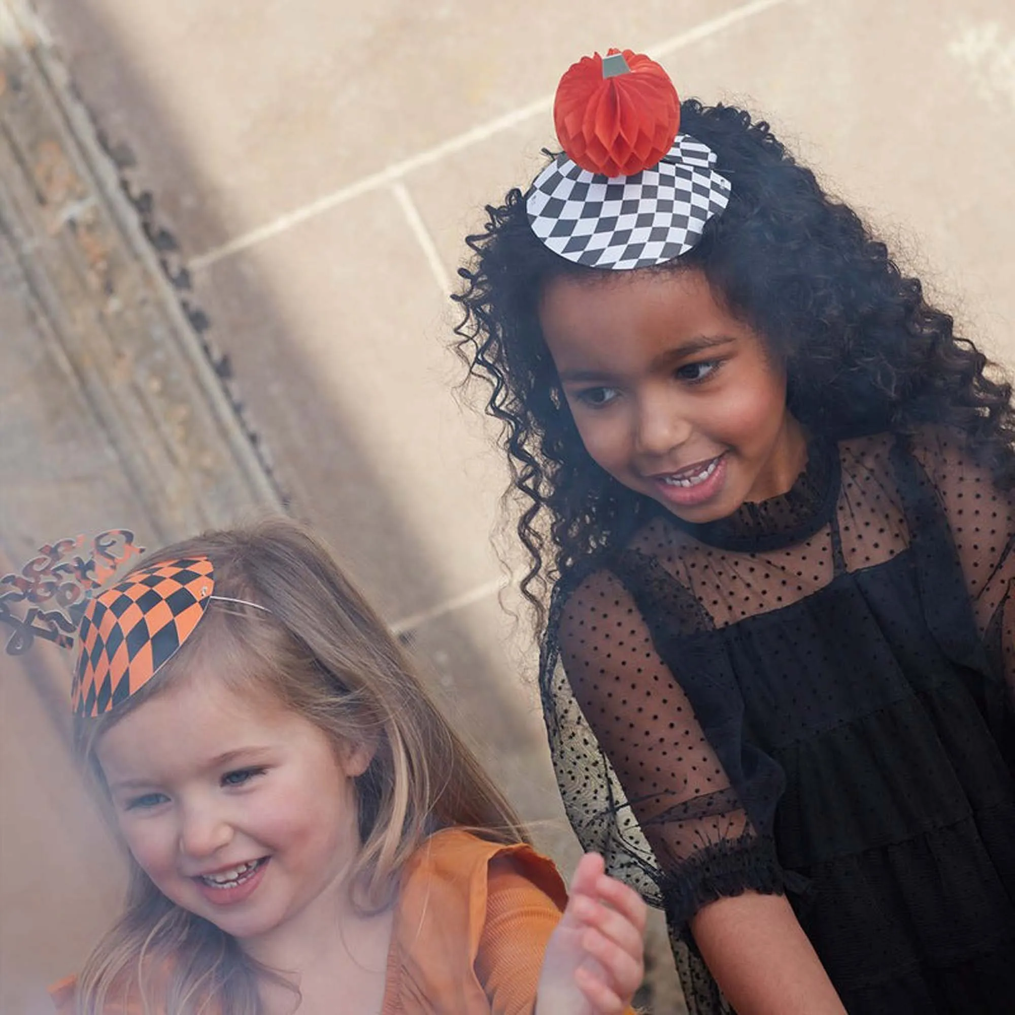 Mod Pattern Halloween Party Paper Hats, 6 Count