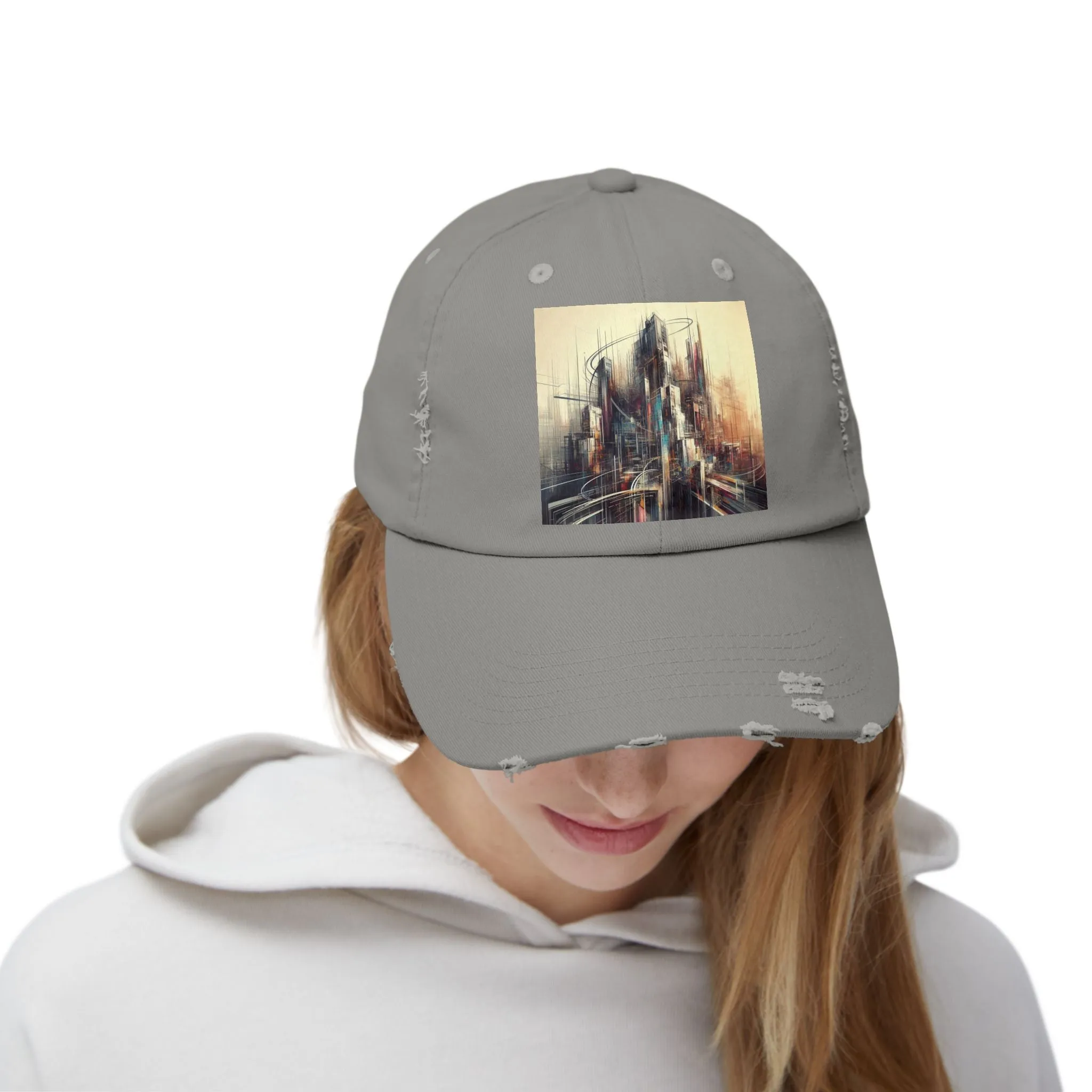Modern life and buildings Unisex Distressed Cap