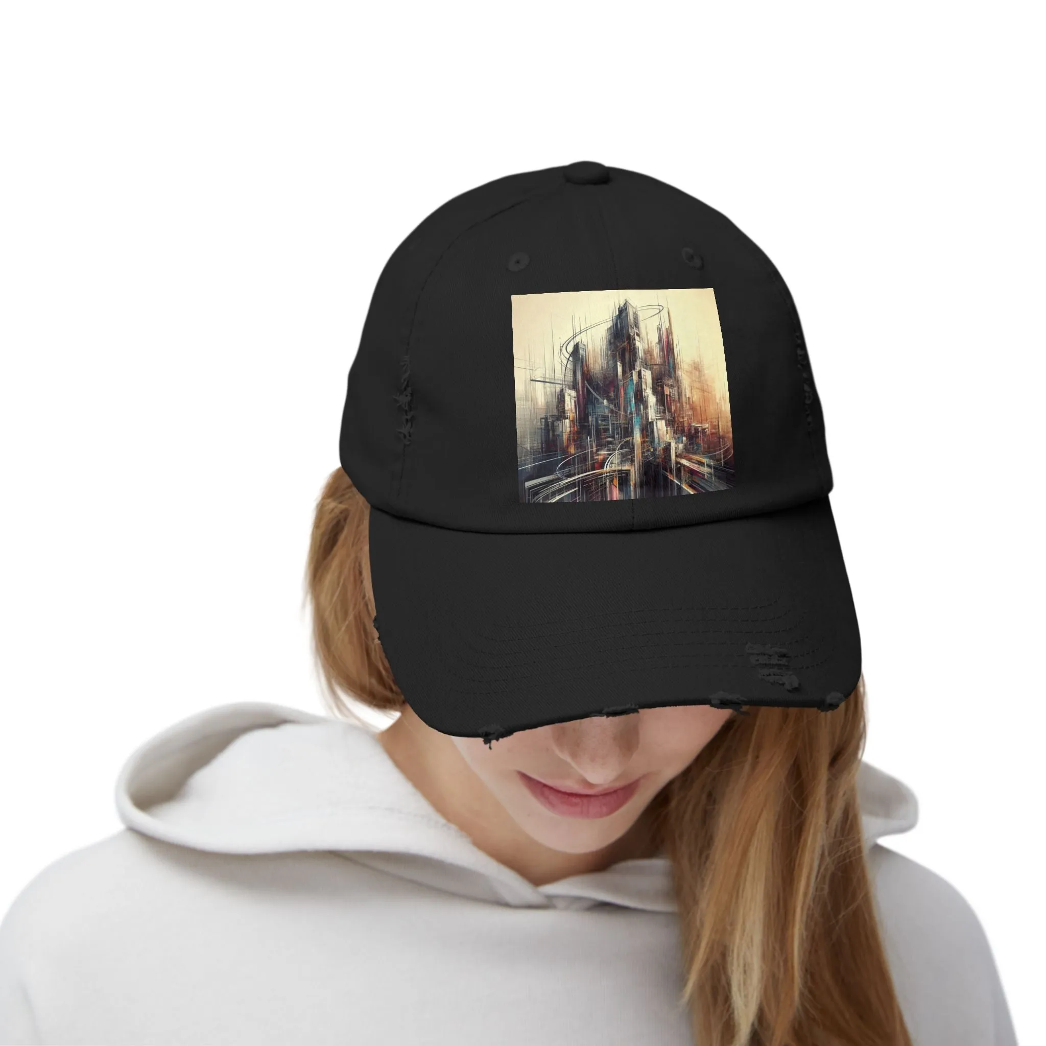 Modern life and buildings Unisex Distressed Cap