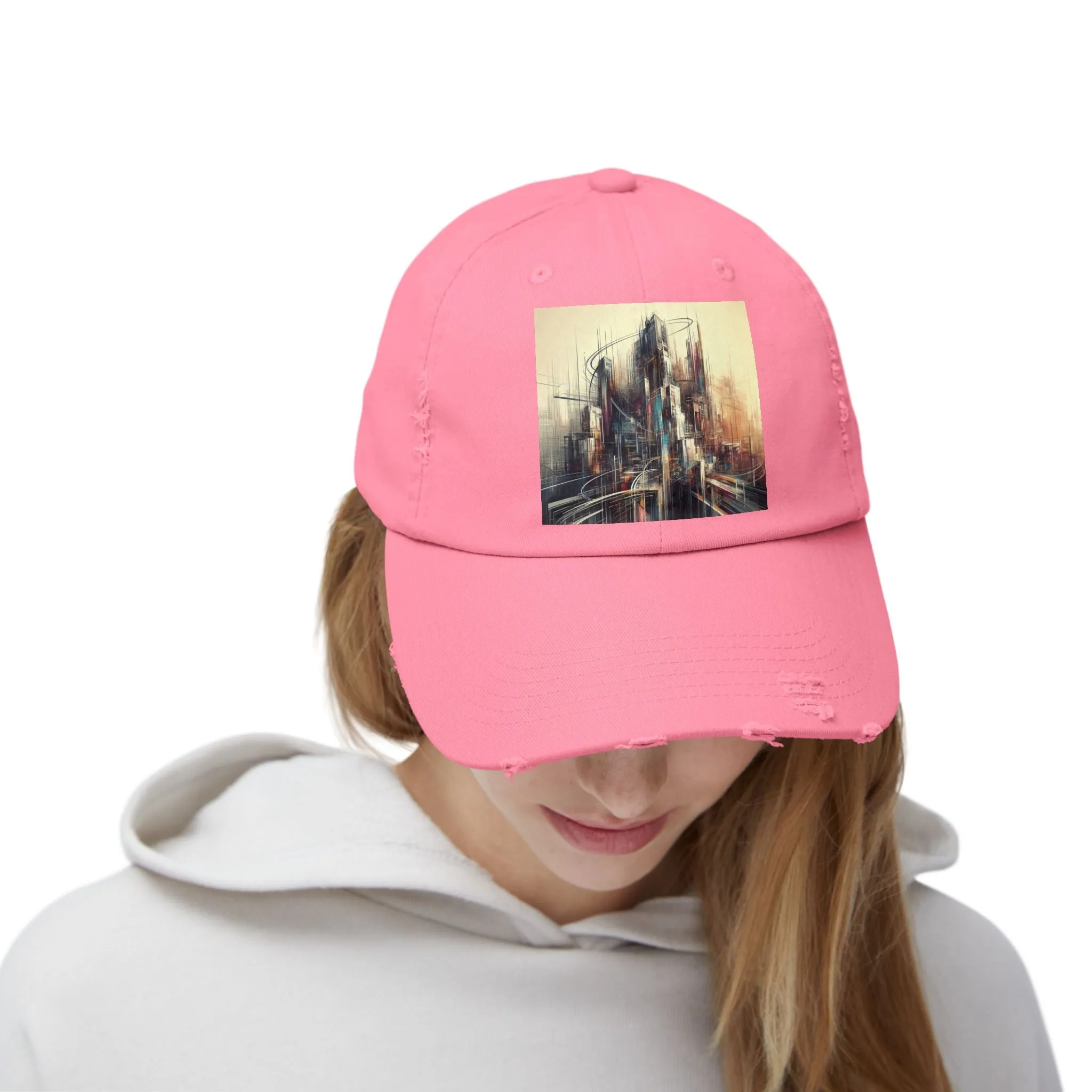 Modern life and buildings Unisex Distressed Cap
