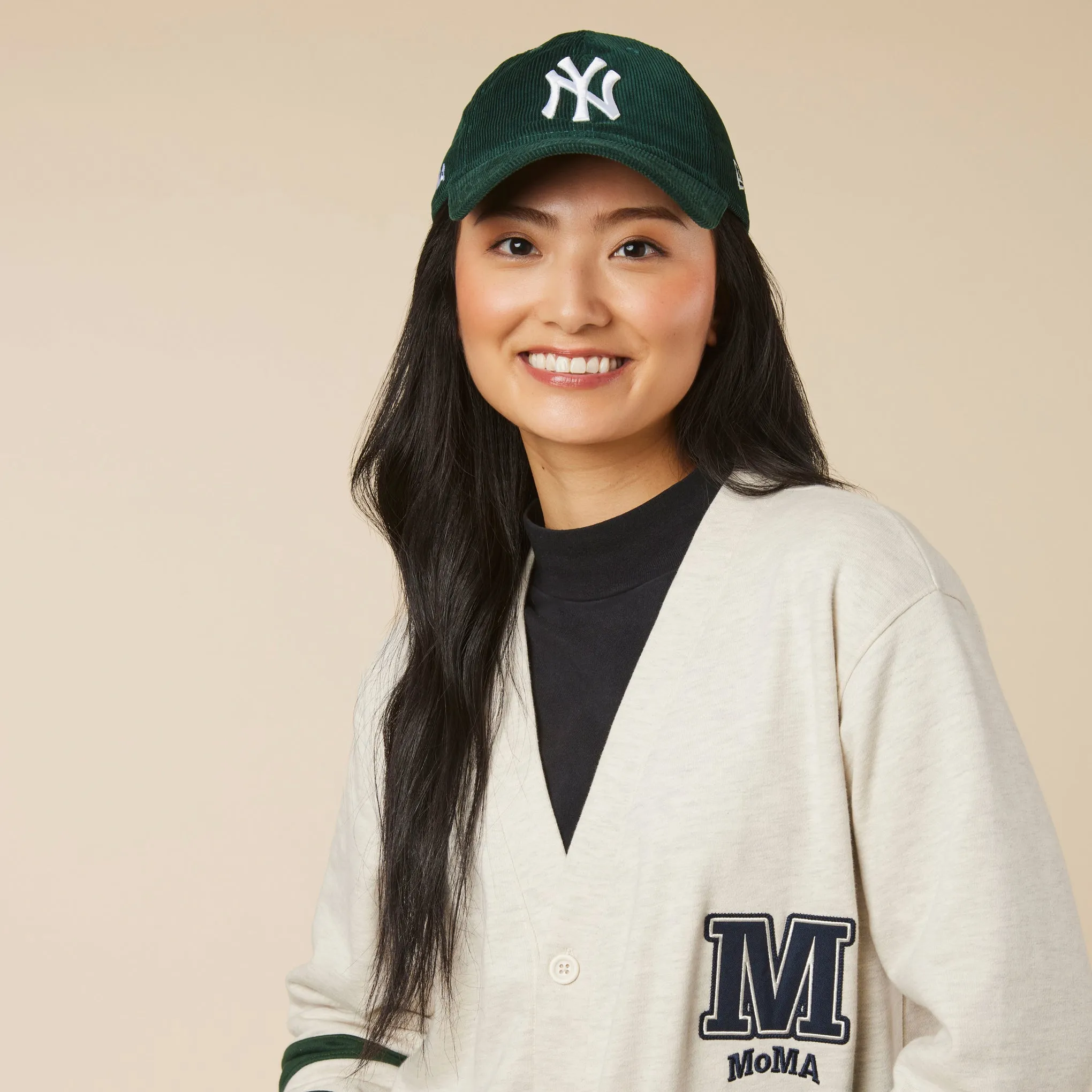 MoMA NY Yankees 9TWENTY Corduroy Adjustable Baseball Cap - Dark Green
