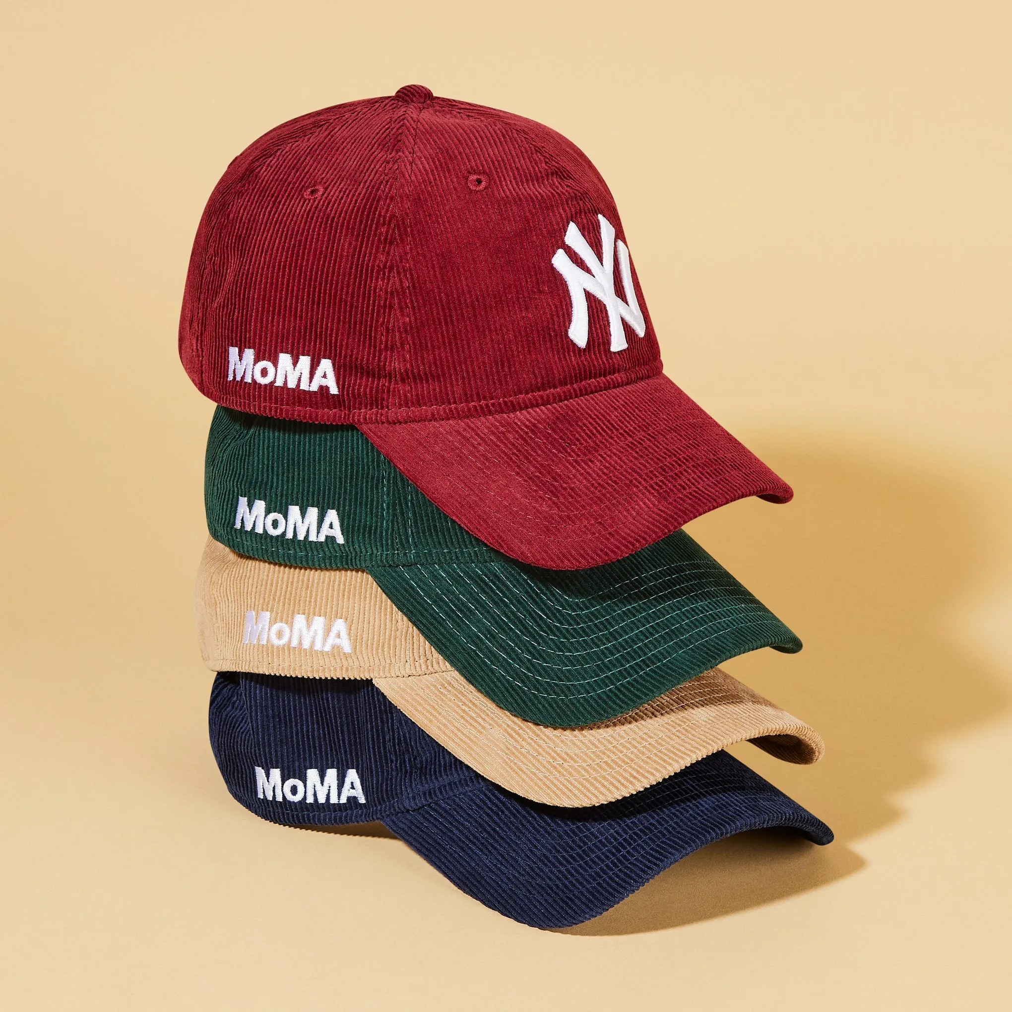 MoMA NY Yankees 9TWENTY Corduroy Adjustable Baseball Cap - Wheat