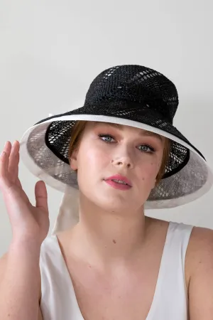 Monochrome Bucket Hat with Bow