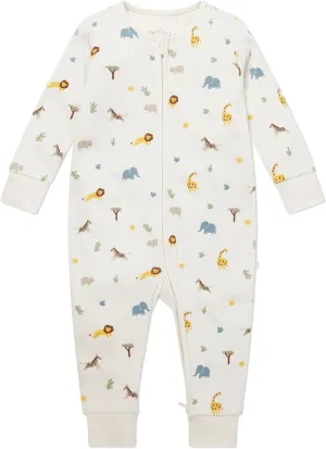 MORI Baby Boys and Girls Clever Romper - Unisex Toddler Two Way Zipped Long Sleeve