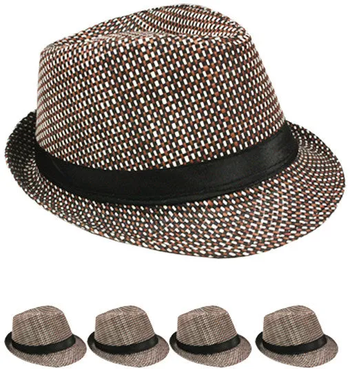 multi-color fedora hat Case of 72