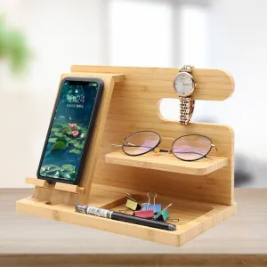 Multifunctional Desktop Stand Bamboo And Wood Creativity | Brodtica.com