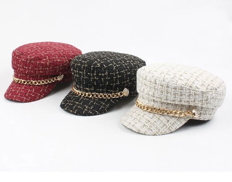 Nala Tweed Newsboy Hat - 3 Colors