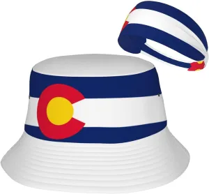 National Flag Bucket Hats with Headband Set Mens Womens - Cute Flag Summer Sun Hats Fisherman Hat Packable for Outdoor