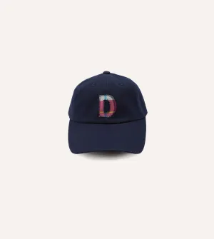 Navy Madras 'D' Appliqué Cotton Twill Baseball Cap