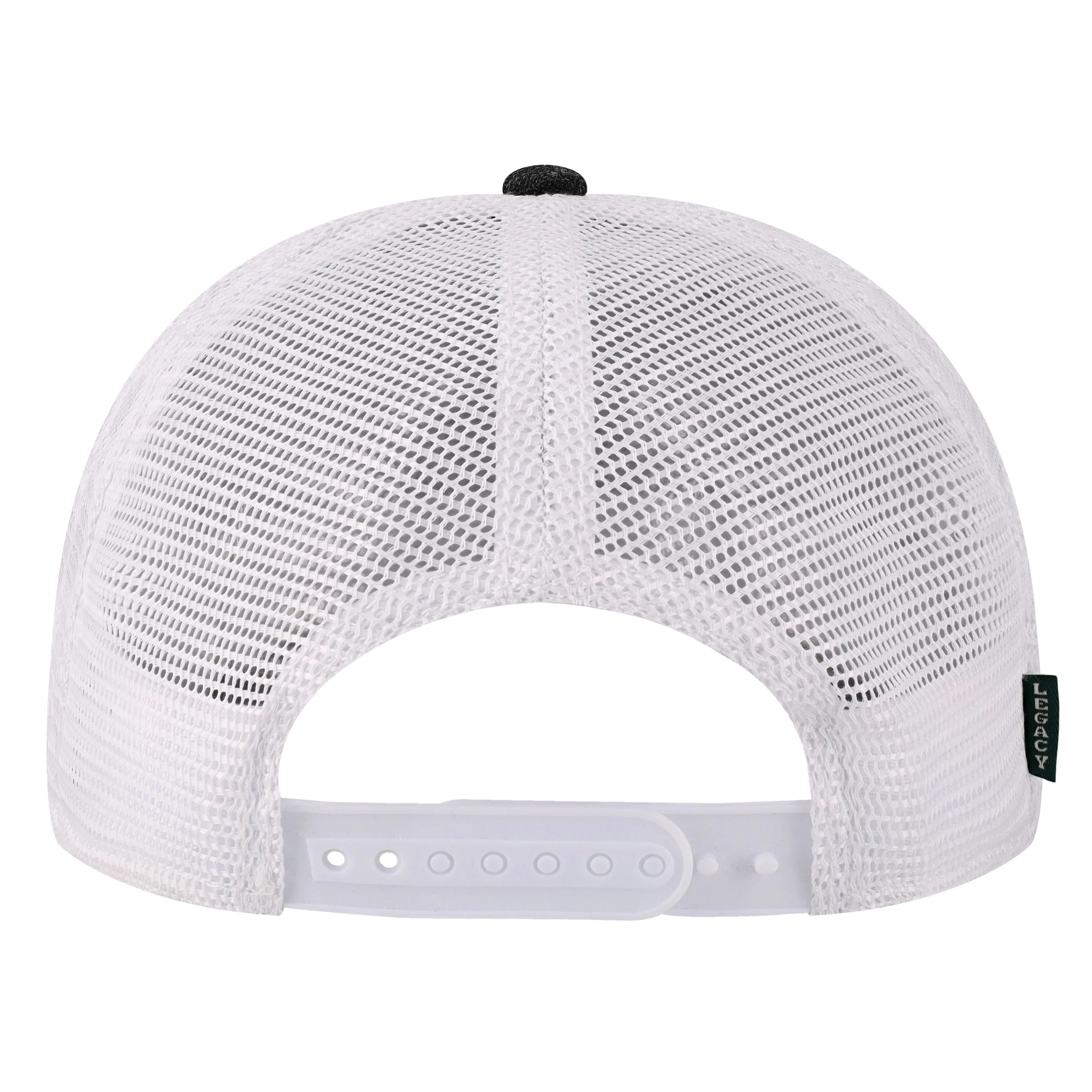 Nebraska Cornhuskers College Vault Melange Black/White Mid-Pro Snapback Adjustable Trucker Hat